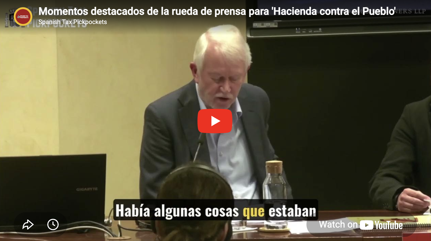 Momentos destacados de la rueda de prensa para ‘Hacienda contra el Pueblo’